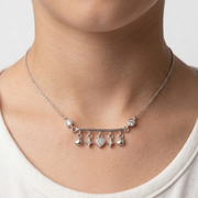 Premium 925 Silver Pendant Necklace with Multi-Charm Design